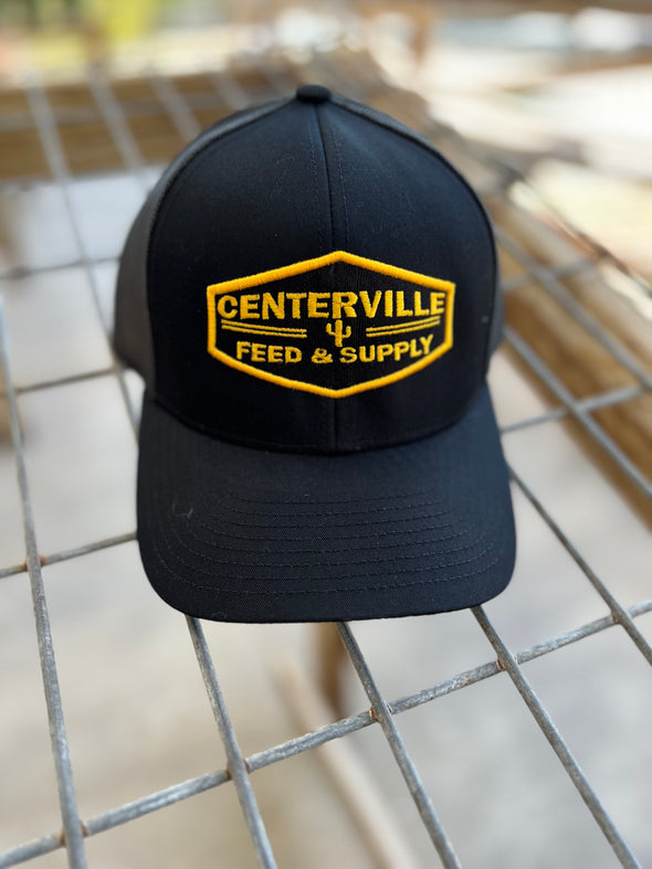 Centerville Feed Black/Gold Patch